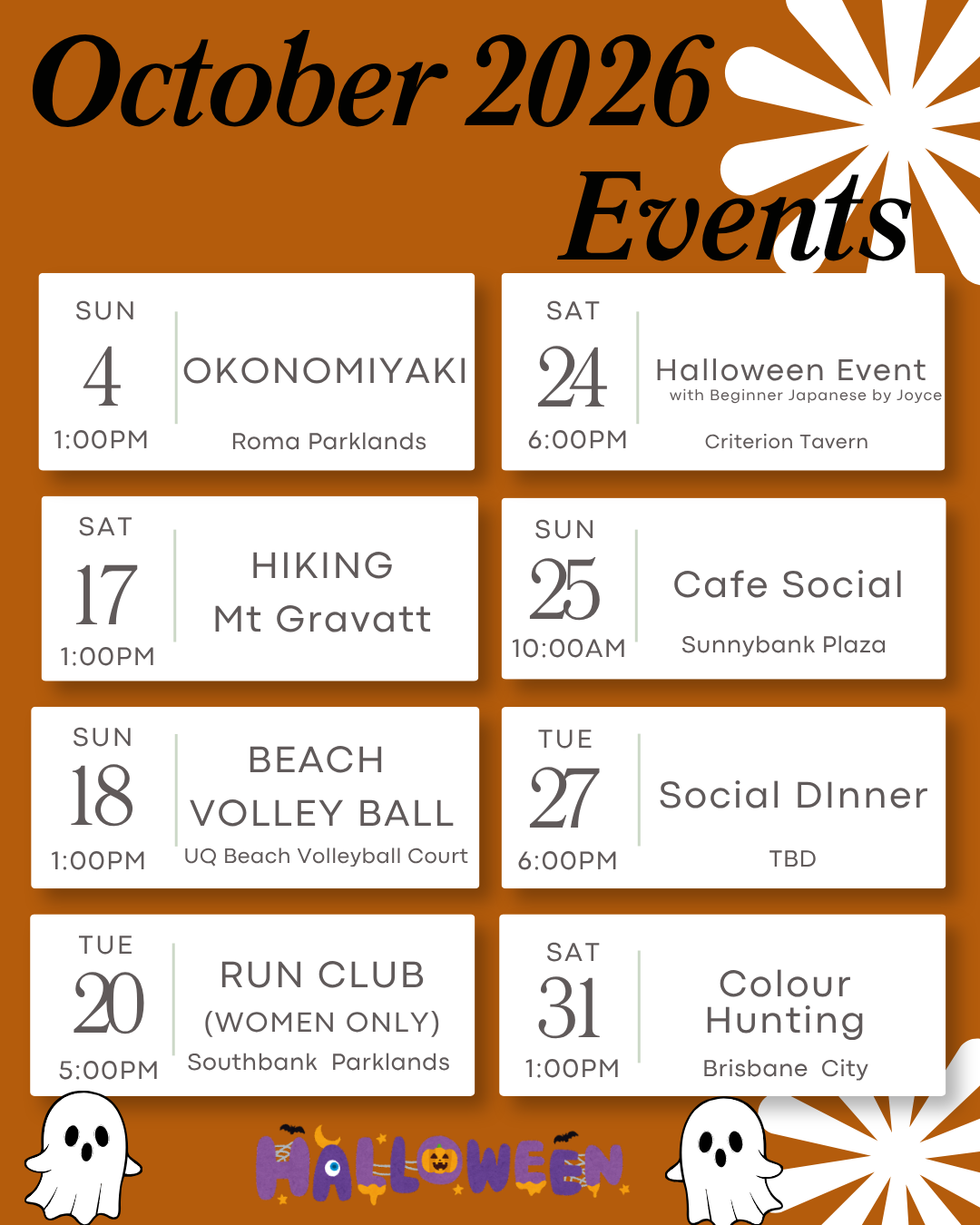 October 2026 Events